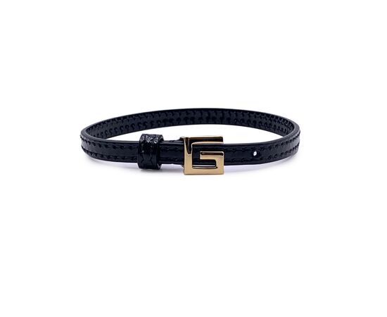 GUCCI Bracciale in Pelle Lucida Col. Nero