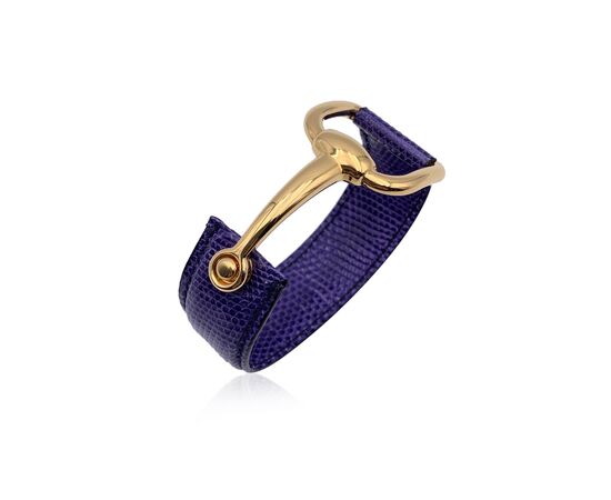 GUCCI Bracciale Vintage in Pelle Col. Viola