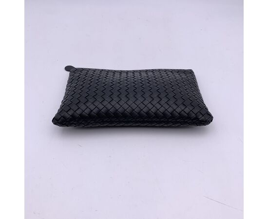 BOTTEGA VENETA Pochette in Pelle Col. Nero Intrecciato S