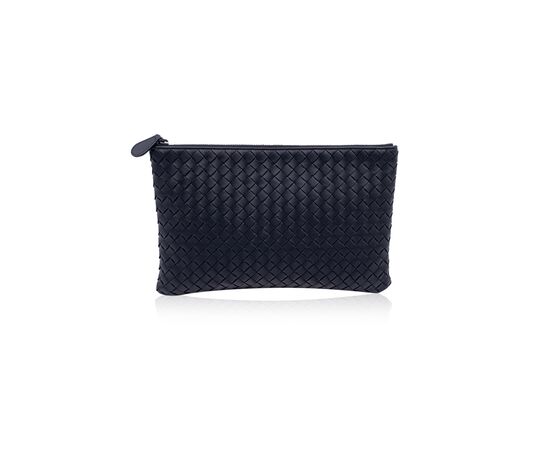 BOTTEGA VENETA Pochette in Pelle Col. Nero Intrecciato S