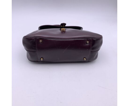 OTHER BRAND Borsa a Mano Vintage in Pelle Col. Bordeaux M