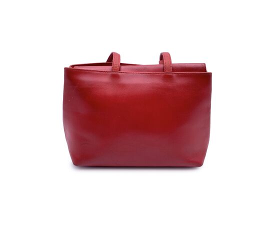 CERRUTI Borsa Shopper Vintage in Pelle Col. Rosso M