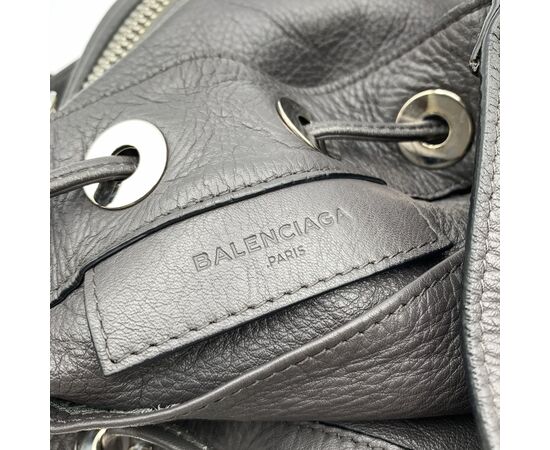 BALENCIAGA Borsa a Tracolla in Pelle Col. Grigio Papier Plate M