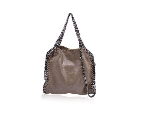 STELLA MCCARTNEY Borsa Shopper in Tela Col. Beige Falabella S