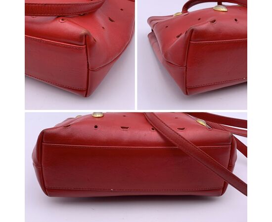 CERRUTI Borsa Shopper Vintage in Pelle Col. Rosso M