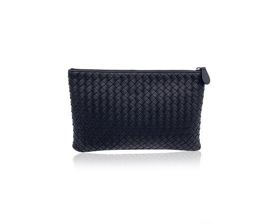 BOTTEGA VENETA Pochette in Pelle Col. Nero Intrecciato S