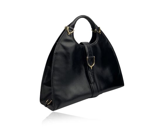 GUCCI Borsa Hobo Vintage in Pelle Col. Nero Stirrup M