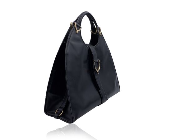 GUCCI Borsa Hobo Vintage in Pelle Col. Nero Stirrup M