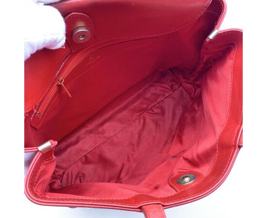 CERRUTI Borsa Shopper Vintage in Pelle Col. Rosso M