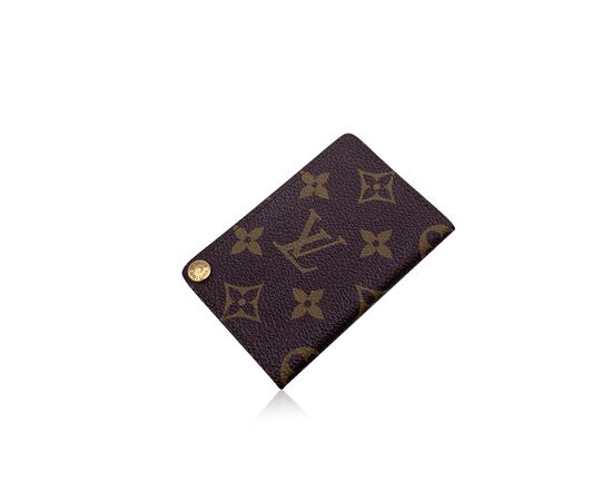 LOUIS VUITTON Accessorio Vintage in Tela Col. Marrone Porte Carte Pression S