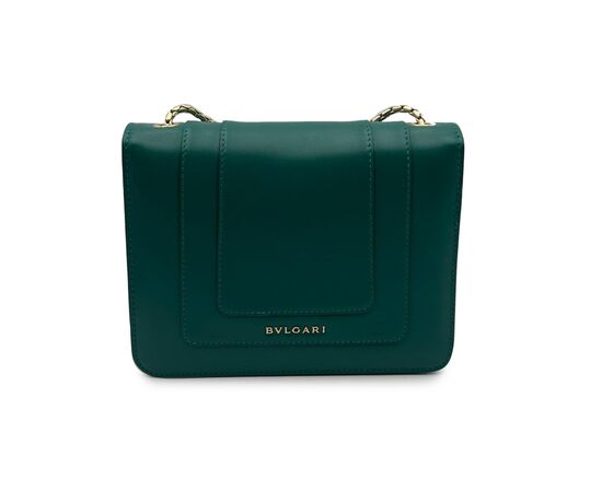 BVLGARI Borsa a Tracolla in Pelle Col. Verde Serpenti S