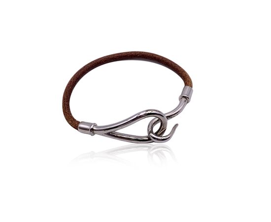 HERMES Bracciale in Pelle Col. Marrone Jumbo Hook