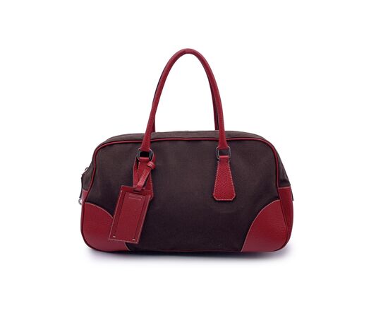 PRADA Borsa a Mano Vintage in Tela Col. Marrone BL0081 M