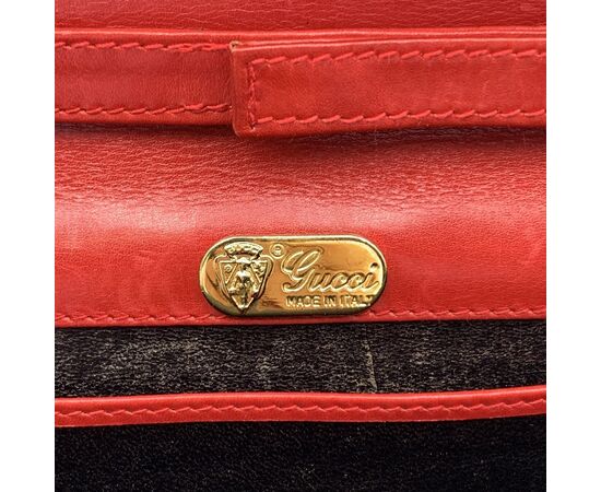 GUCCI Borsa a Tracolla Vintage in Pelle Col. Rosso S