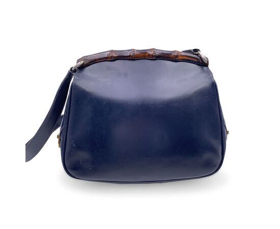 GUCCI Borsa a Tracolla Vintage in Pelle Col. Blu M