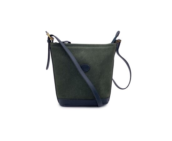 GUCCI Borsa a Tracolla Vintage in Camoscio Col. Verde M