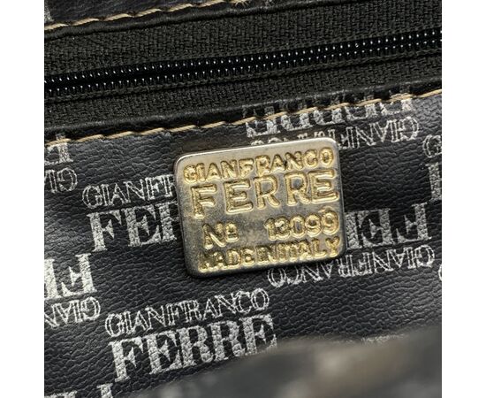 GIANFRANCO FERRE Borsa a Tracolla Vintage in Pelle Col. Nero M