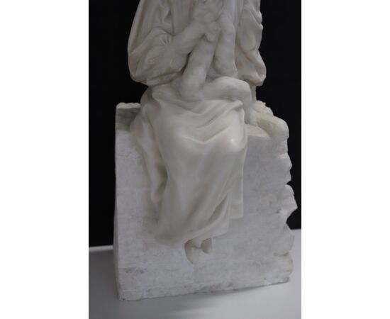 Antica scultura in marmo bianco fine secolo XIX PREZZO TRATTABILE