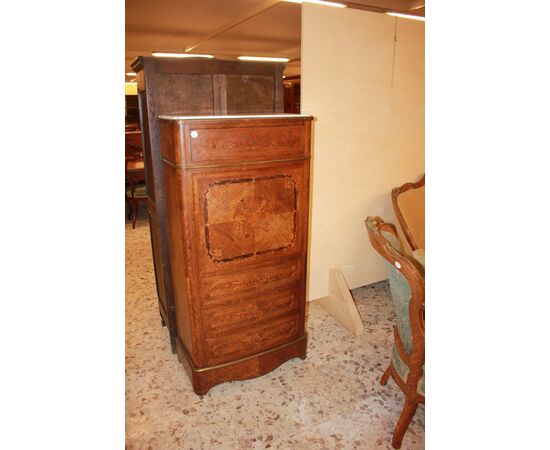 Secretaire stile Transizione del 1800 riccamente Intarsiato