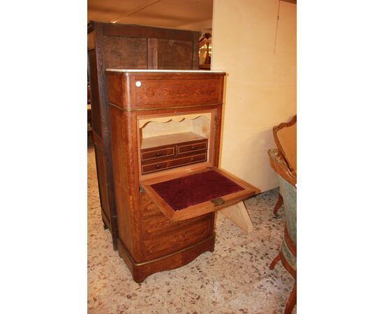 Secretaire stile Transizione del 1800 riccamente Intarsiato