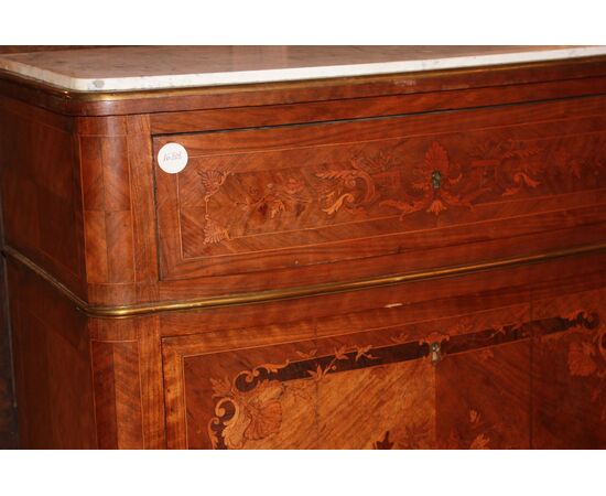 Secretaire stile Transizione del 1800 riccamente Intarsiato