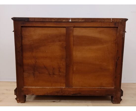 Credenza umbertina in noce - fine 800 - cassettiera -credenzina- cassettone