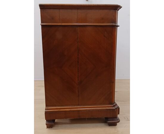 Credenza umbertina in noce - fine 800 - cassettiera -credenzina- cassettone