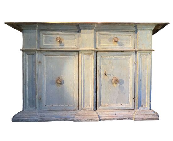 Credenza dipinta in legni misti