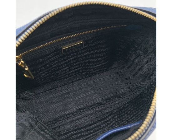 PRADA Borsa a Tracolla in Pelle Col. Blu S