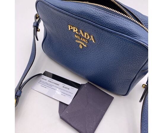 PRADA Borsa a Tracolla in Pelle Col. Blu S