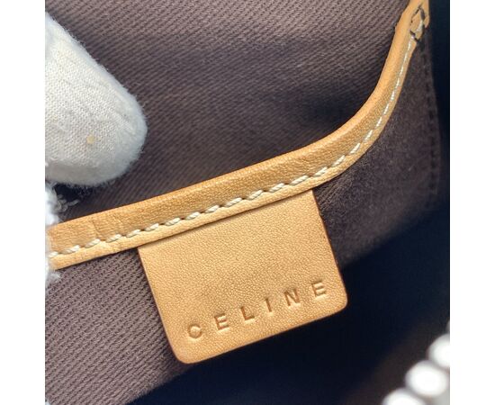 CELINE Borsa Shopper Vintage in Tela Col. Marrone Macadam M