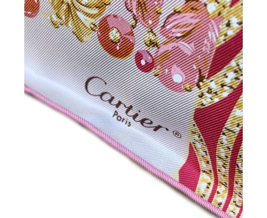 CARTIER Foulard in Seta Col. Rosa