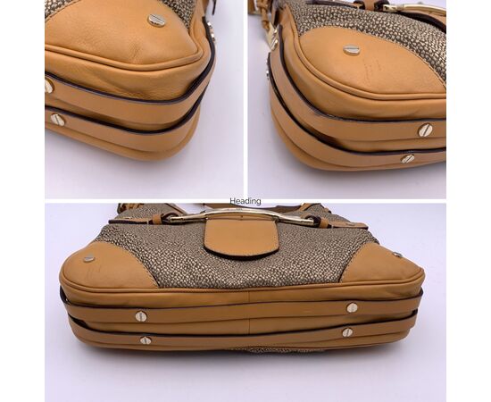 BORBONESE Borsa Hobo in Tela Col. Beige M