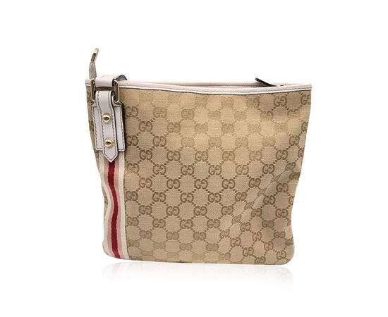 GUCCI Borsa a Tracolla in Tela Col. Beige Joliecoeur M