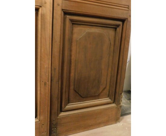 PTI748 - Porta a vetri in legno, misure cm L 98 x H 235  