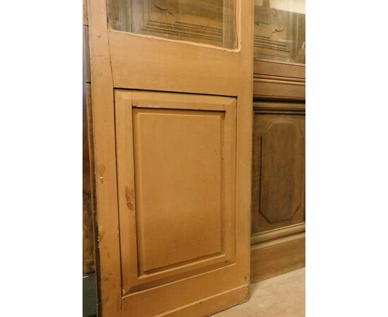 PTI748 - Porta a vetri in legno, misure cm L 98 x H 235  