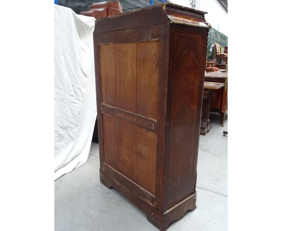 Secretaire bombato palissandro con intarsi in acero 1880 Napoleone III francese