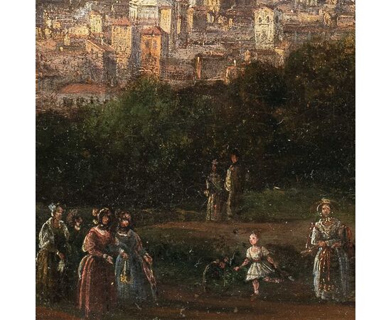 Pittore fiorentino (XVIII-XIX sec.) - Veduta di Firenze da Piazzale Michelangelo.