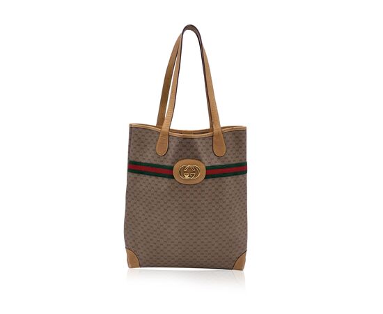 GUCCI Borsa Shopper Vintage in Tela Col. Beige M