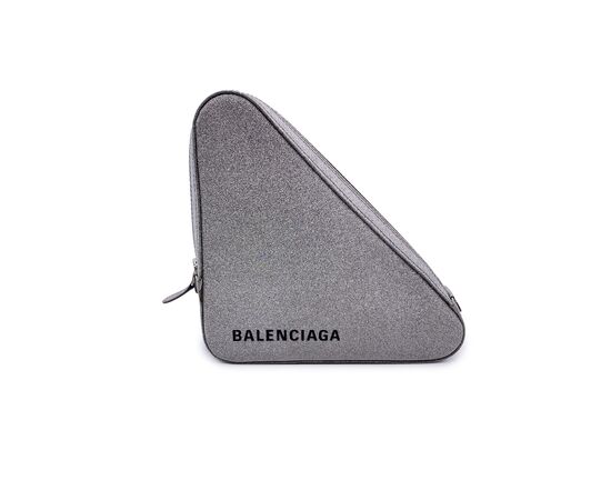 BALENCIAGA Pochette in Tela Col. Argento Triangle S