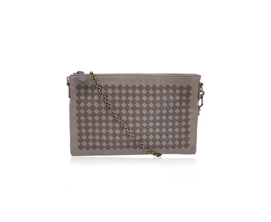 BOTTEGA VENETA Borsa a Tracolla in Pelle Col. Marrone Pouch S