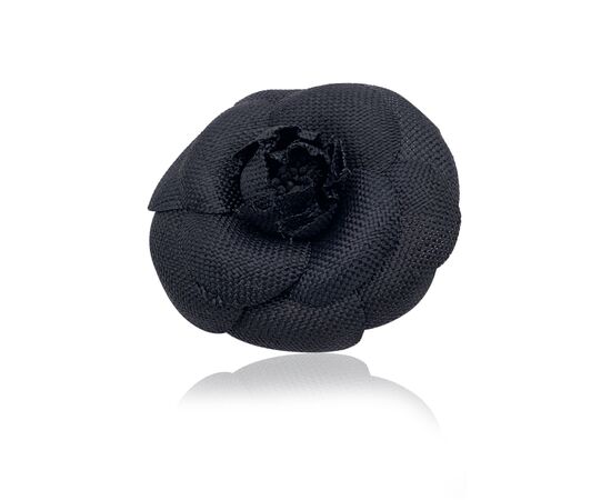 CHANEL Spilla Vintage in Tela Col. Nero Camelia