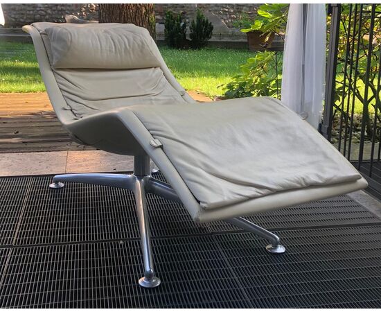 Chaise longue laurus in pelle