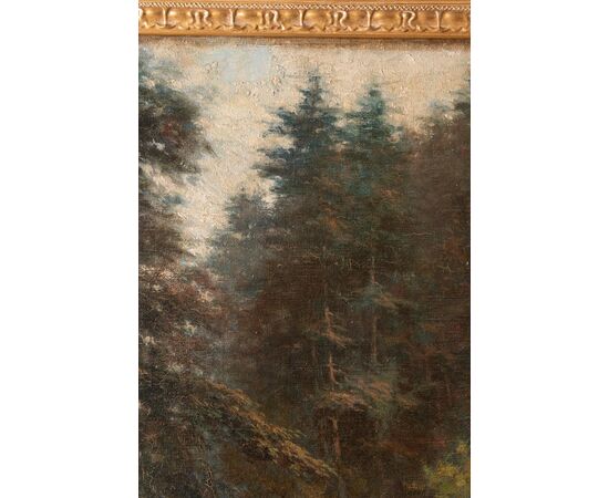 French painting &quot;Torrente nel bosco&quot; - O / 8218     