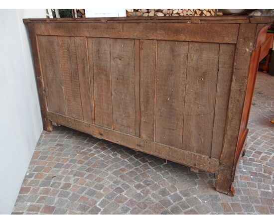 CREDENZA A TRE PORTE IN CILIEGIO RESTAURATA EPOCA 800 CARLO X