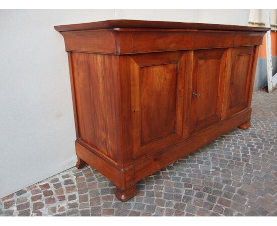 CREDENZA A TRE PORTE IN CILIEGIO RESTAURATA EPOCA 800 CARLO X