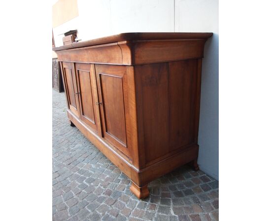 CREDENZA A TRE PORTE IN CILIEGIO RESTAURATA EPOCA 800 CARLO X