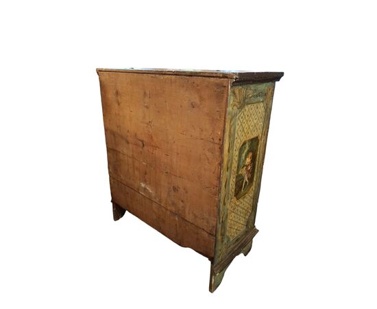 Credenza portabottiglie, decorata e dipinta