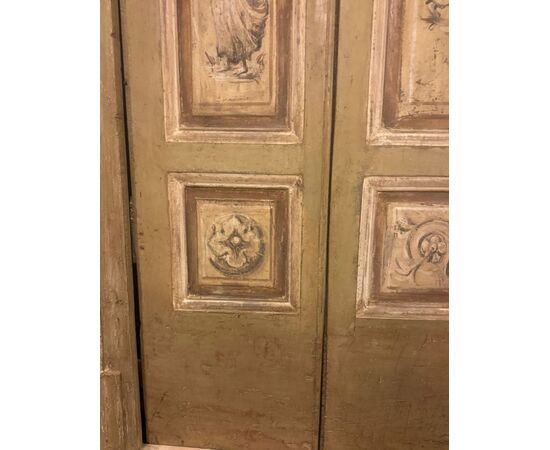 PTL686 - Porta in legno laccato, luce cm L 97 (62+35) x H 226  