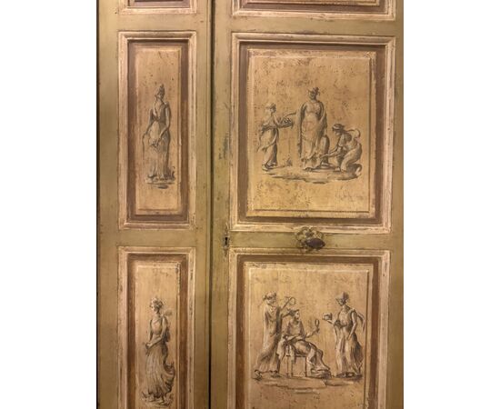 PTL686 - Porta in legno laccato, luce cm L 97 (62+35) x H 226  